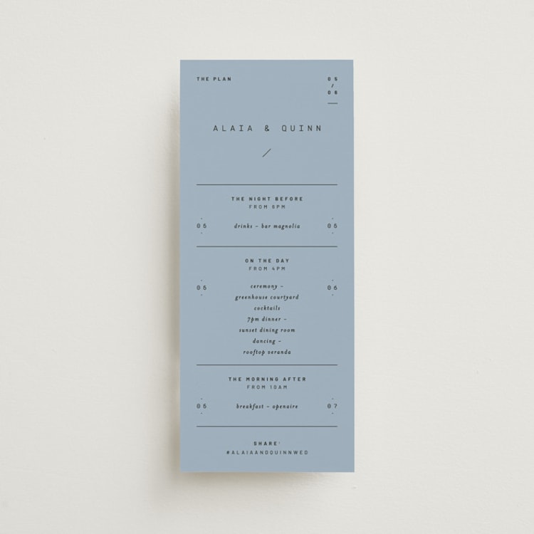 "Alaia" - Wedding Programs in Verona Sunset by Blustery August - Front