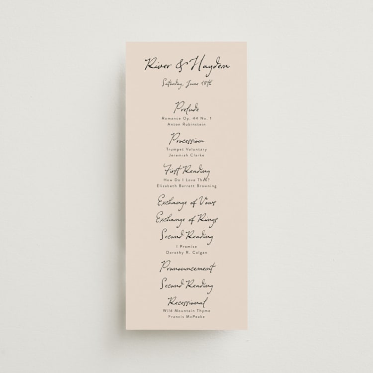 "tablescape drawing" - Wedding Programs in Black Dahlia by Cass Loh - Front