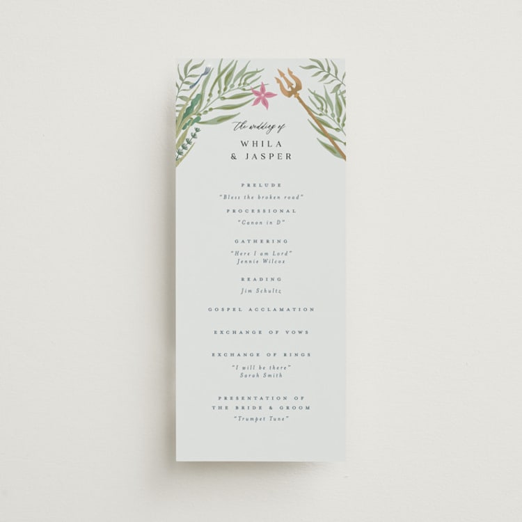 "Part Of Your World from Disney's Little Mermaid" - Wedding Programs in Sea by Alethea and Ruth - Front