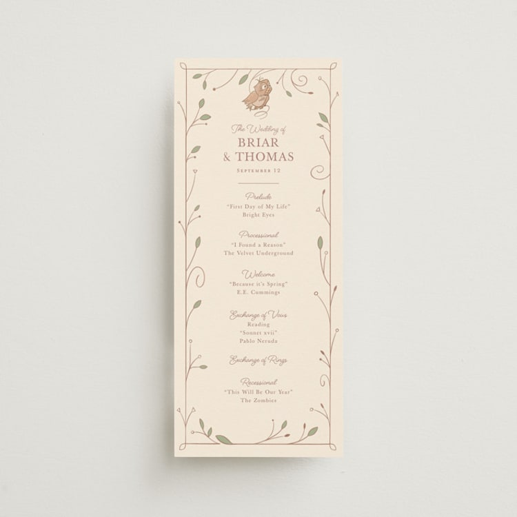 "Disney Storybook" - Wedding Programs in Autumn by Morgan Ramberg - Front