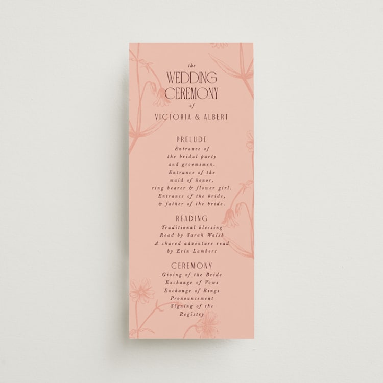 "Museum" - Wedding Programs in Burgundy by Nazia Hyder - Front
