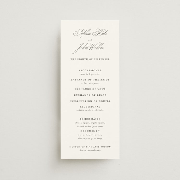 "From This Moment On" - Wedding Programs in Classique by Design Lotus - Front