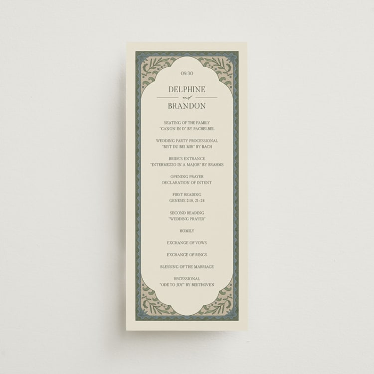 "century" - Wedding Programs in Robins Egg by Jen Owens - Front