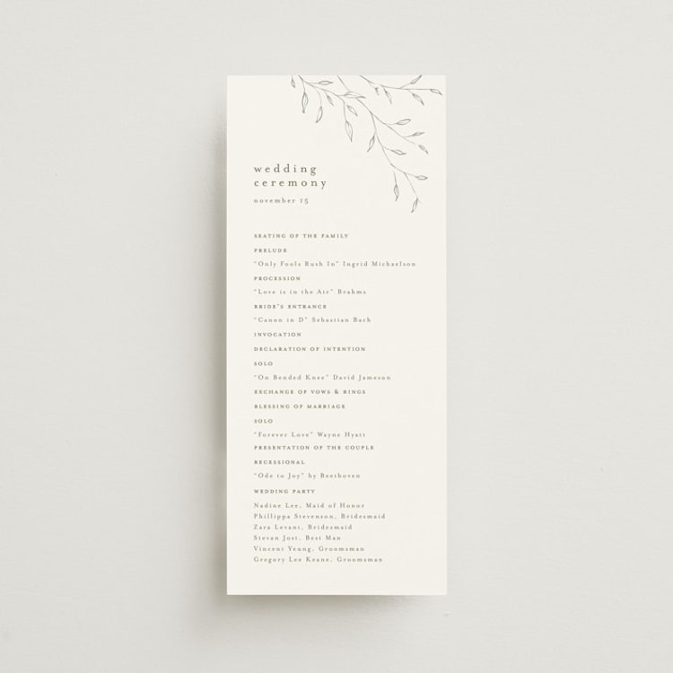 "tortina" - Wedding Programs in Aqua Mist by chocomocacino - Front