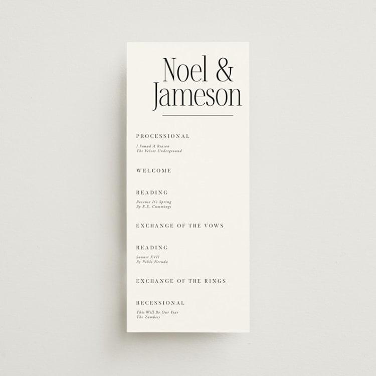 "Modern Space" - Wedding Programs in Cloud by Ashlee Townsend - Front