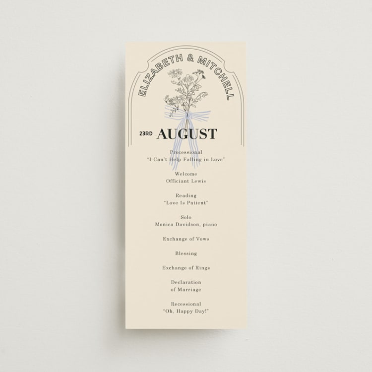 "Sealed" - Wedding Programs in Daisy by Baumbirdy - Front