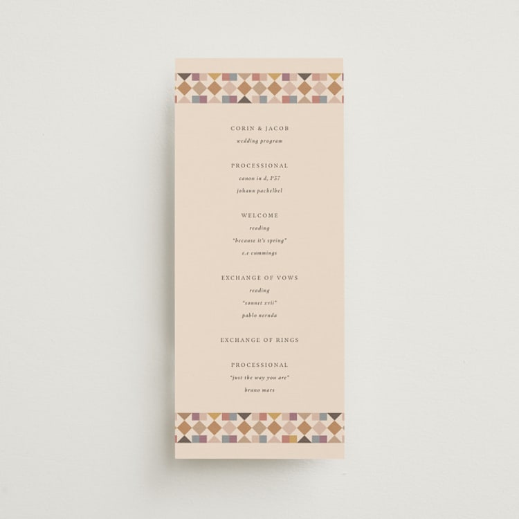 "prairie patchwork quilt" - Wedding Programs in Autumn by Jessica Yeo - Front
