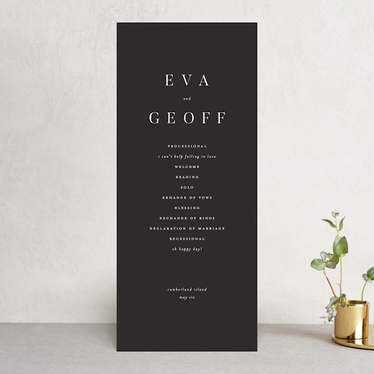 "Botanic" - Wedding Programs in Midnight by kelli hall - Front