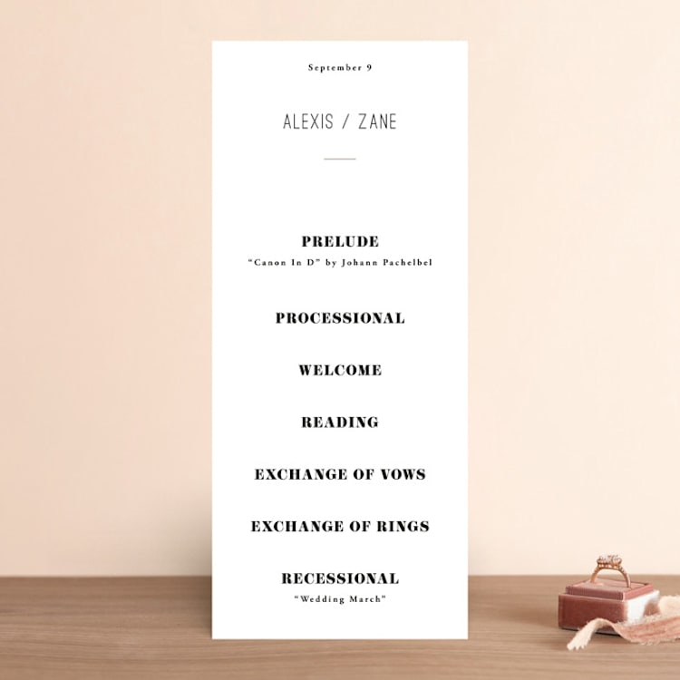 "and the adventure begins" - Wedding Programs in Diamond by Playground Prints - Front