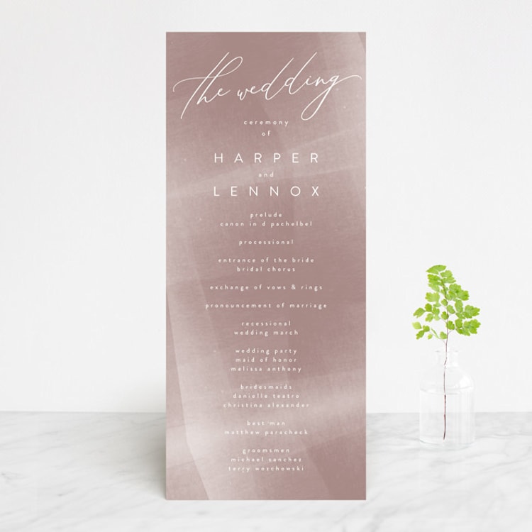 "plain paint" - Wedding Programs in Taupe by Phrosné Barwood - Front