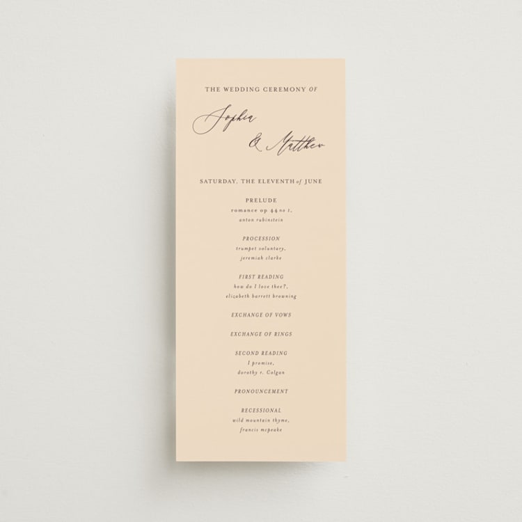 "un mariage photographique" - Wedding Programs in Mocha by Benita Crandall - Front