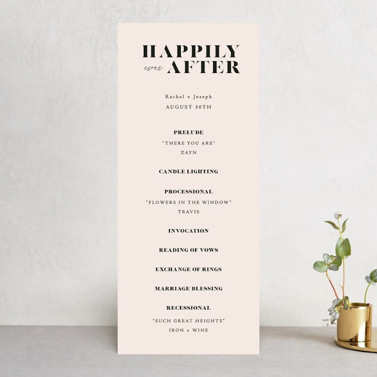 "finally" - Wedding Programs in Ivory by Up Up Creative - Front