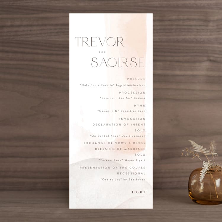 "kirsch" - Wedding Programs in Sand by chocomocacino - Front