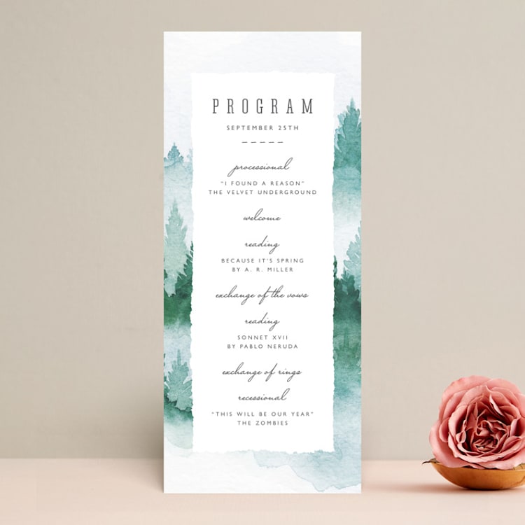 "Forest air" - Wedding Programs in Forest by Yuliya Evseeva - Front