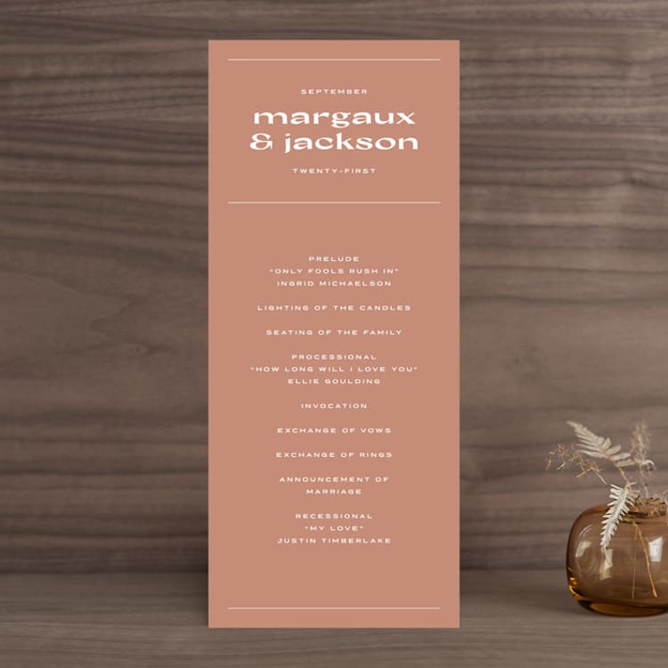 "margaux" - Wedding Programs in Sand by Lindsay Stetson Thompson - Front