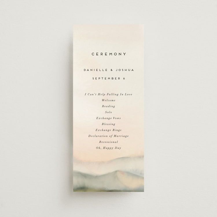 "Every Single Dawn With You" - Wedding Programs in Forest by Petra Kern - Front