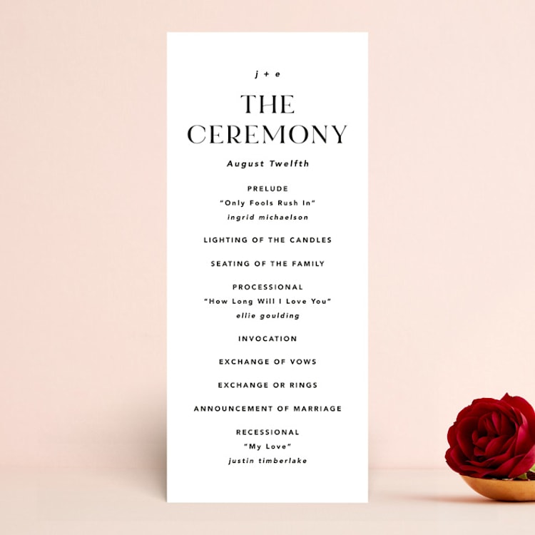 "dance moves" - Wedding Programs in Tuxedo by Angela Garrick - Front