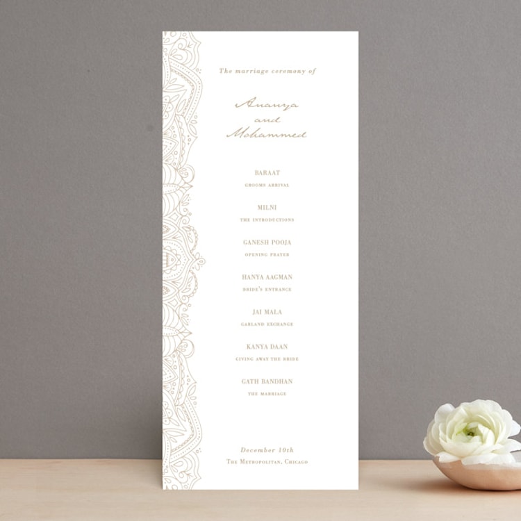 "Extravagant" - Wedding Programs in Natural by Jessie Steury - Front
