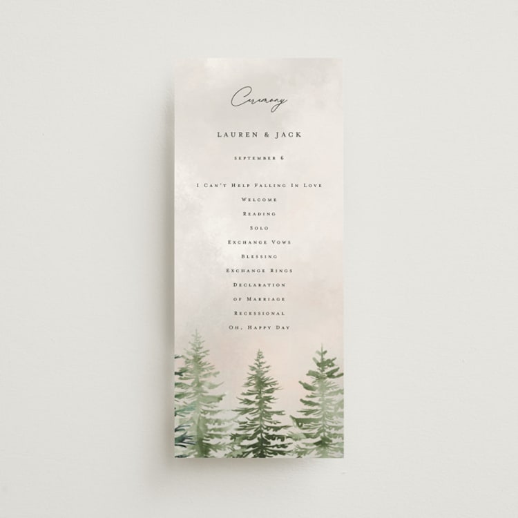 "montagna" - Wedding Programs in Forest by Petra Kern - Front