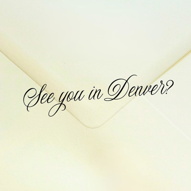 "Custom Wedding Stamp | Self-Inking Custom Text Stamp" - Rubber Stamps in black by Samantha Malvey