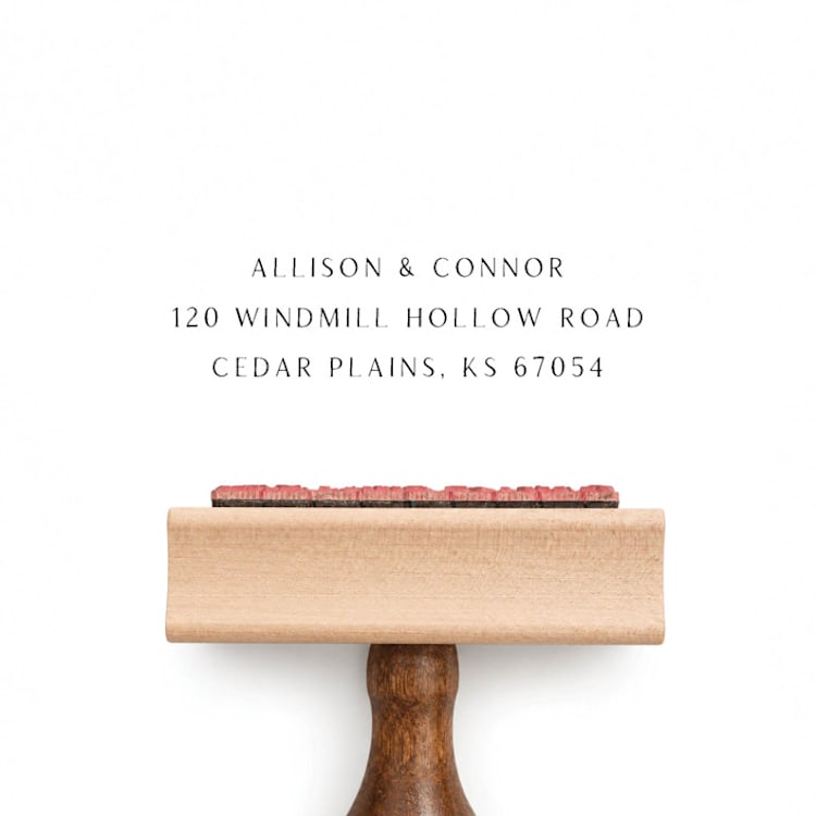 "Elegant Custom Address Stamp for Invitations - Stamp with Wood Handle" - Address Stamps in multicolorassorted-colors by Sara Luke
