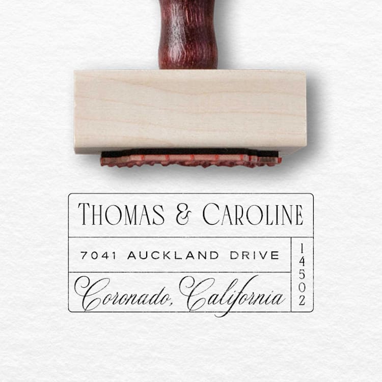"Classic Return Address Stamp | Personalized Address Invitation Stamp" - Address Stamps in multicolorassorted-colors by Alyssa Cook