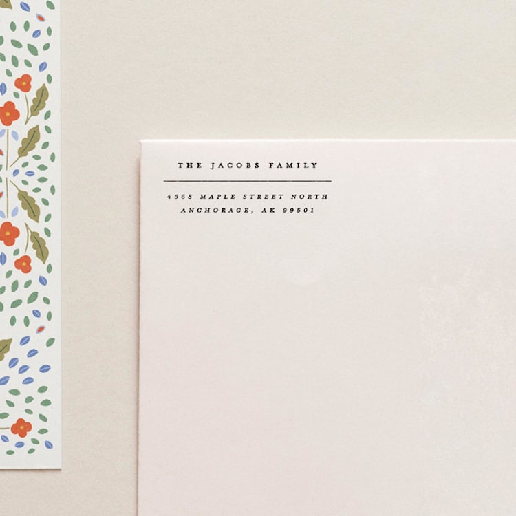 "SELF INKING Holiday Address Stamp No. 8" - Address Stamps in black by Tara Grangroth