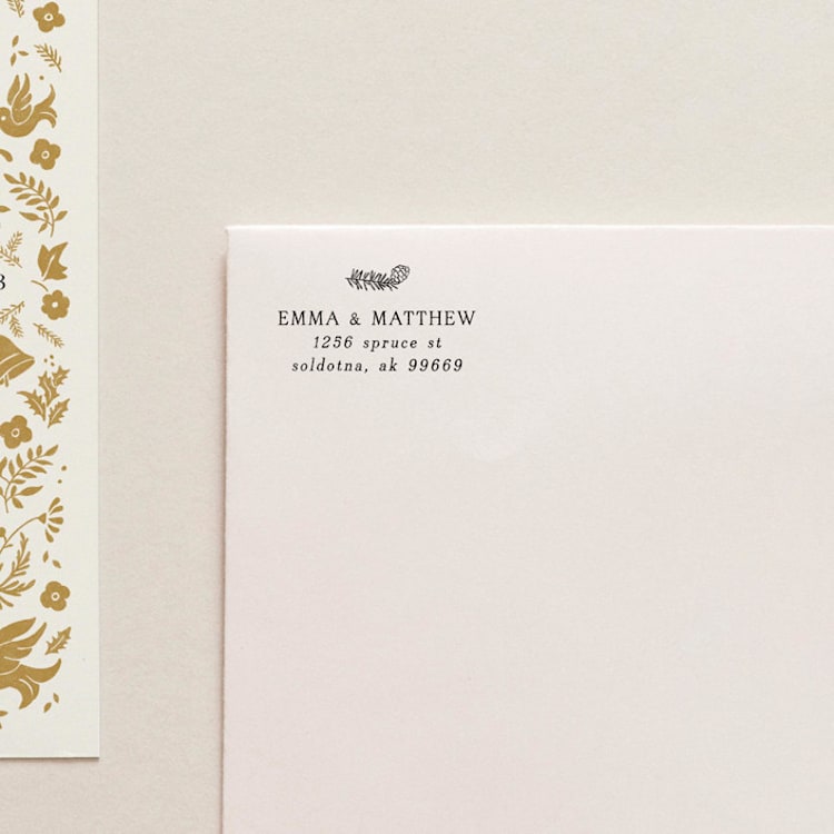 "Holiday Address Stamp No. 3" - Address Stamps in gray by Tara Grangroth