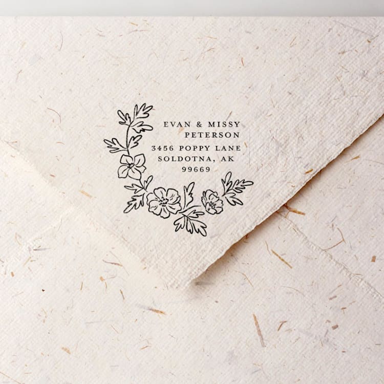 "Address Stamp No. 4" - Address Stamps in gold by Tara Grangroth
