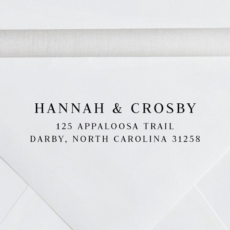 "Simple Custom Address Stamp in Al Caps| Self Inking" - Address Stamps in black by Sara Luke