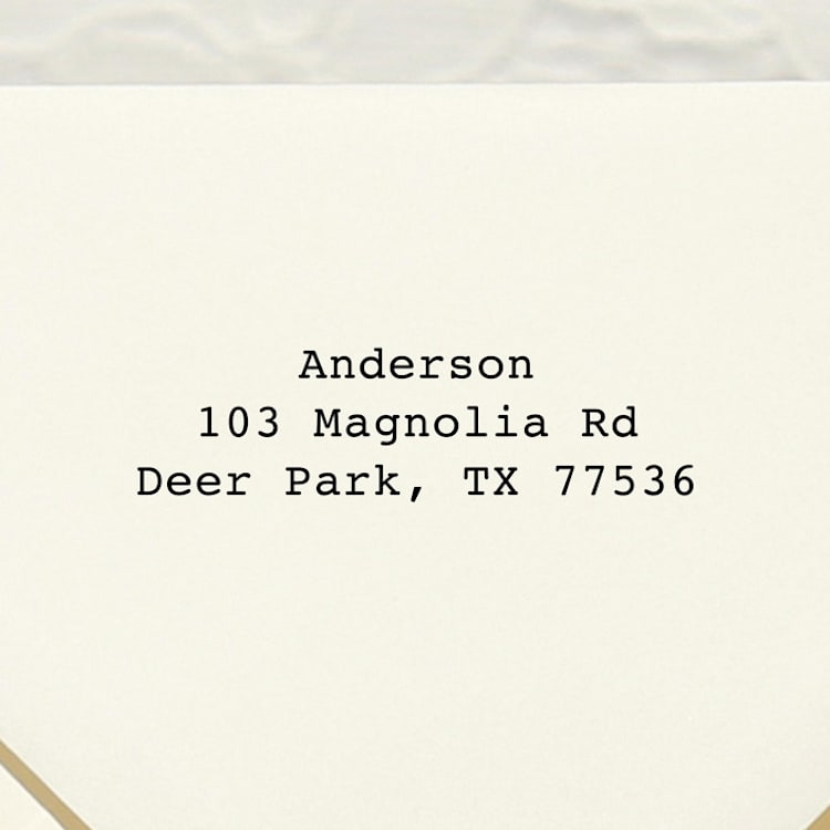"Simple Family Address Stamp | Self Inking Return Address Stamp" - Address Stamps in black by Samantha Malvey