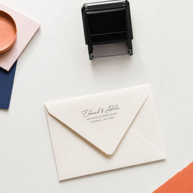 "Modern Calligraphy Stamp | Self-inking Stamp" - Address Stamps in multicolorassorted-colors by Sara Luke