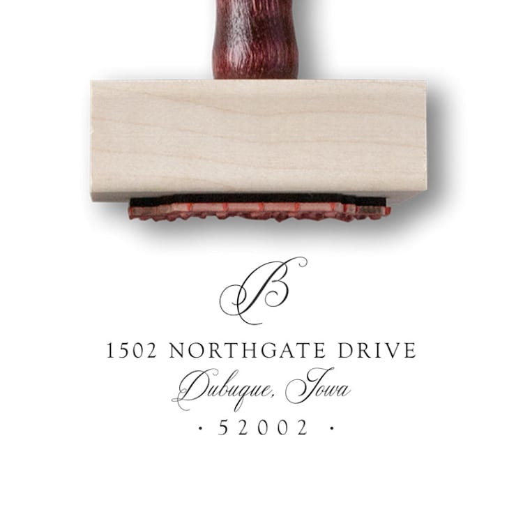 "Custom Monogram Stamp | Return Address Stamp | Wooden Rubber Stamp" - Address Stamps in multicolorassorted-colors by Alyssa Cook