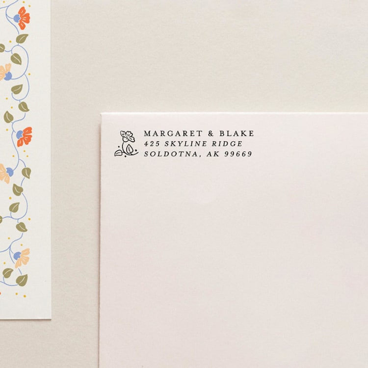 "Holiday Address Stamp No. 14" - Address Stamps in black by Tara Grangroth