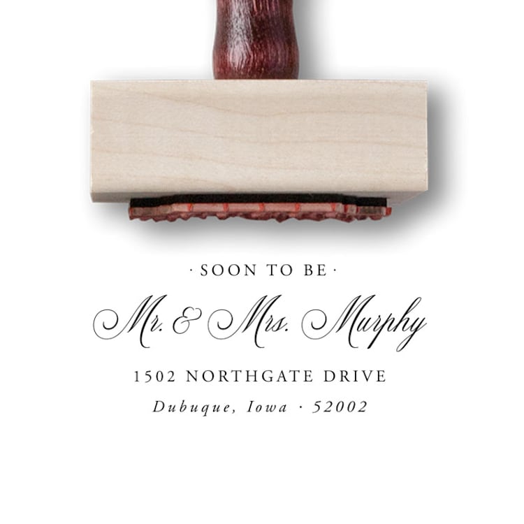 "Custom Save The Date Address Stamp | "Soon to be" Stamp | Wooden Rubber Stamp" - Address Stamps in multicolorassorted-colors by Alyssa Cook