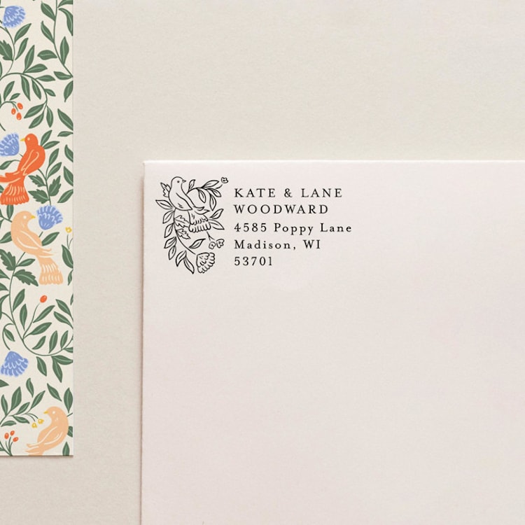 "Holiday Address Stamp No. 16" - Address Stamps in black by Tara Grangroth