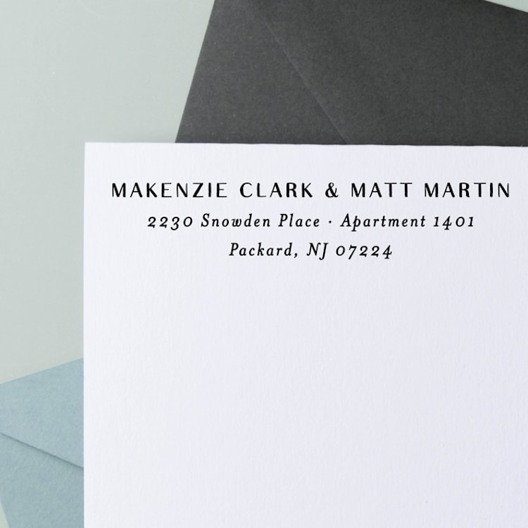 "Classic Print Address Stamp | Wood Handle Stamp" - Address Stamps in multicolorassorted-colors by Sara Luke