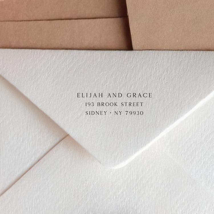 "Simple 3 Line Self-Inking Return Address Stamp - Minimalistic Design" - Address Stamps in black by Sara Luke