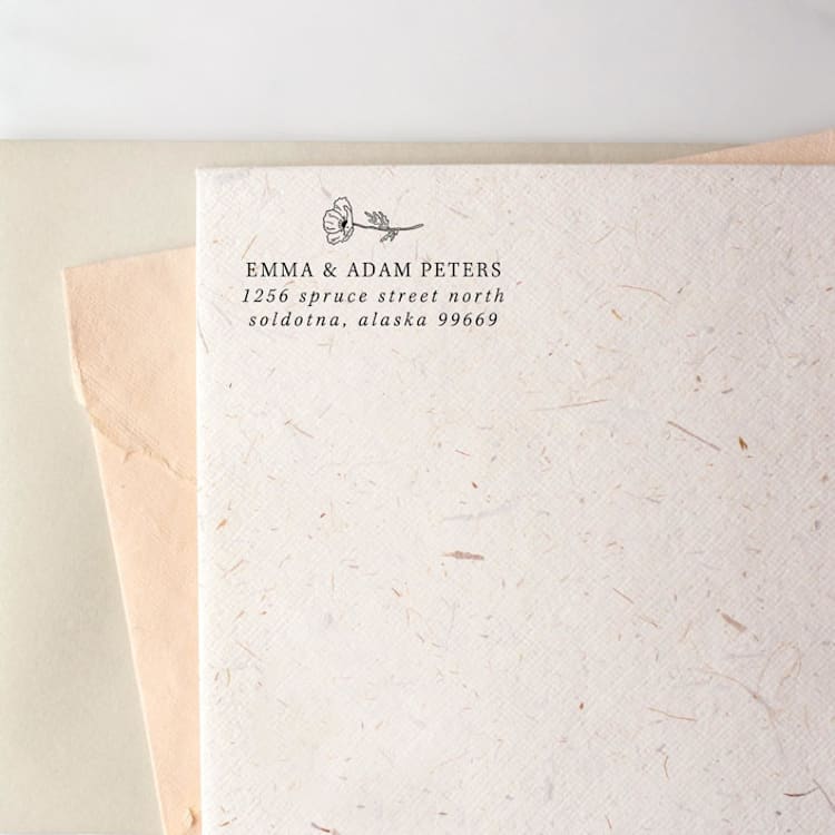 "Address Stamp No. 2" - Address Stamps in white by Tara Grangroth