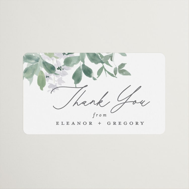 "Grove" - Wedding Favor Stickers in Fern by Everett Paper Goods - Front