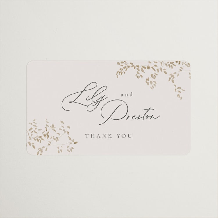 "forever and a day" - Wedding Favor Stickers in Luxe Neutral by Design Lotus - Front