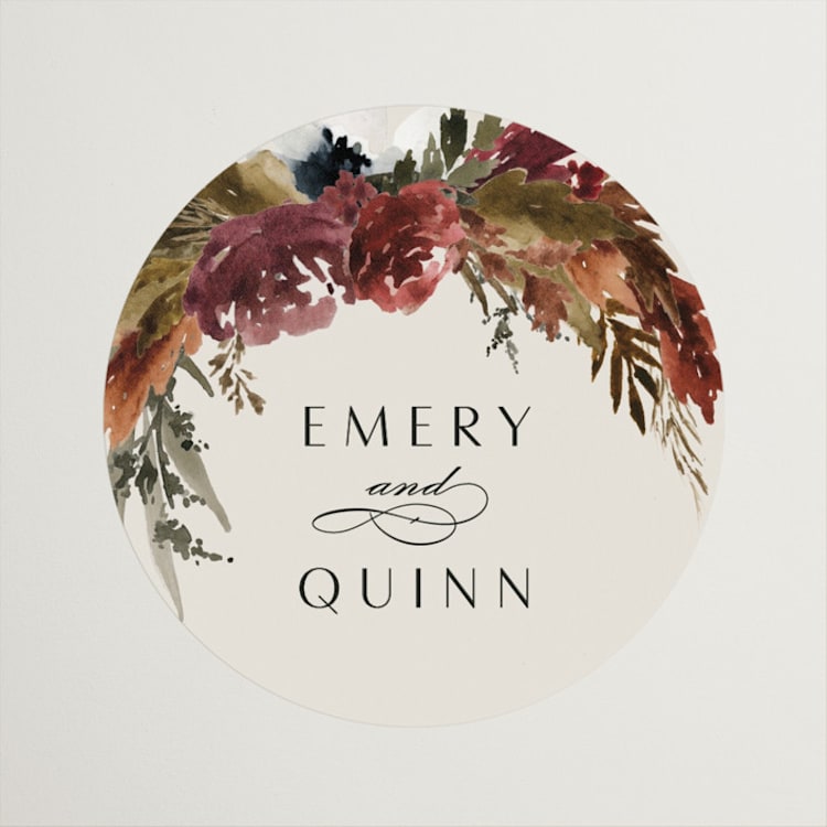 "poetique" - Wedding Favor Stickers in Autumn by Kate Ahn - Front