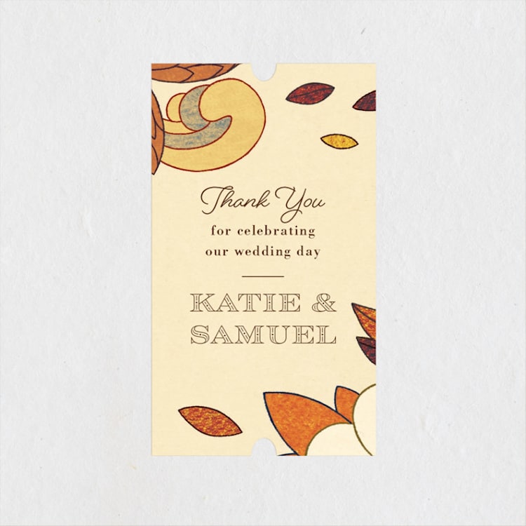 "Nouveau Love" - Wedding Favor Stickers in Umber by Morgan Ramberg - Front