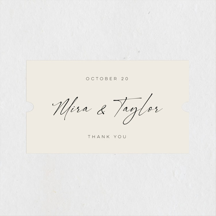 "Modernline" - Wedding Favor Stickers in Cotton by April Astudillo - Front