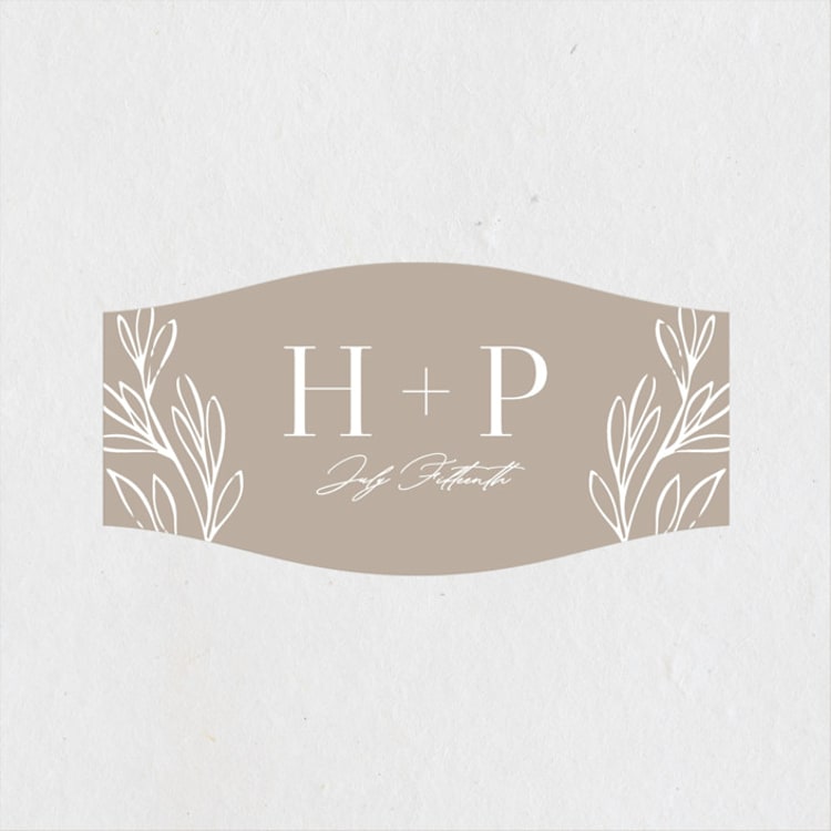 "Mystique" - Wedding Favor Stickers in Linen by Ashley Rosenbaum - Front
