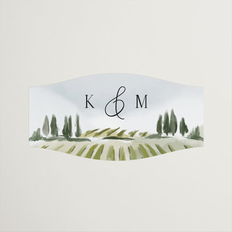 "Estate" - Wedding Favor Stickers in Sky by Rebecca Durflinger - Front