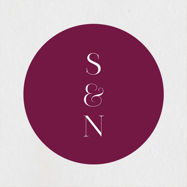 "veranda" - Wedding Favor Stickers in Merlot by Angela Marzuki - Front