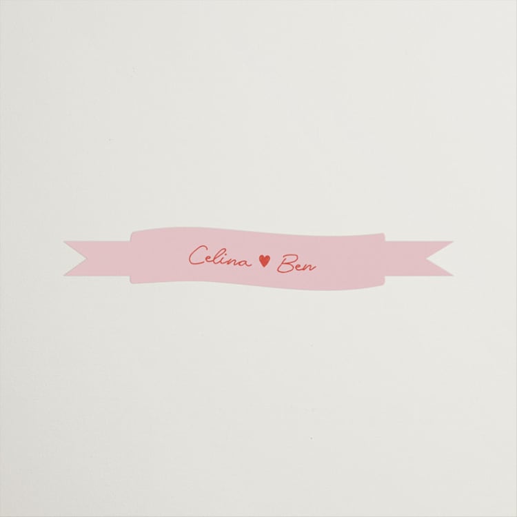 "The Bird Song" - Wedding Favor Stickers in Peach by Helena Vitto - Front