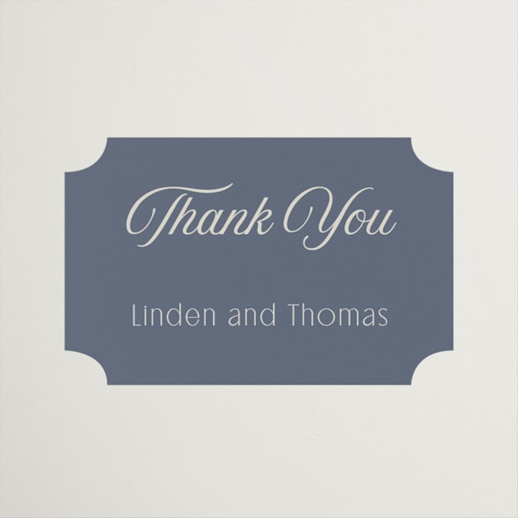 "Ritzy" - Wedding Favor Stickers in French Blue by Nicoletta Savod - Front