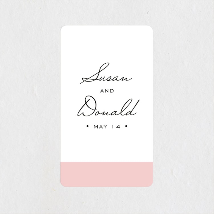 "Romantic Frame" - Wedding Favor Stickers in Soft Petal by SimpleTe Design - Front